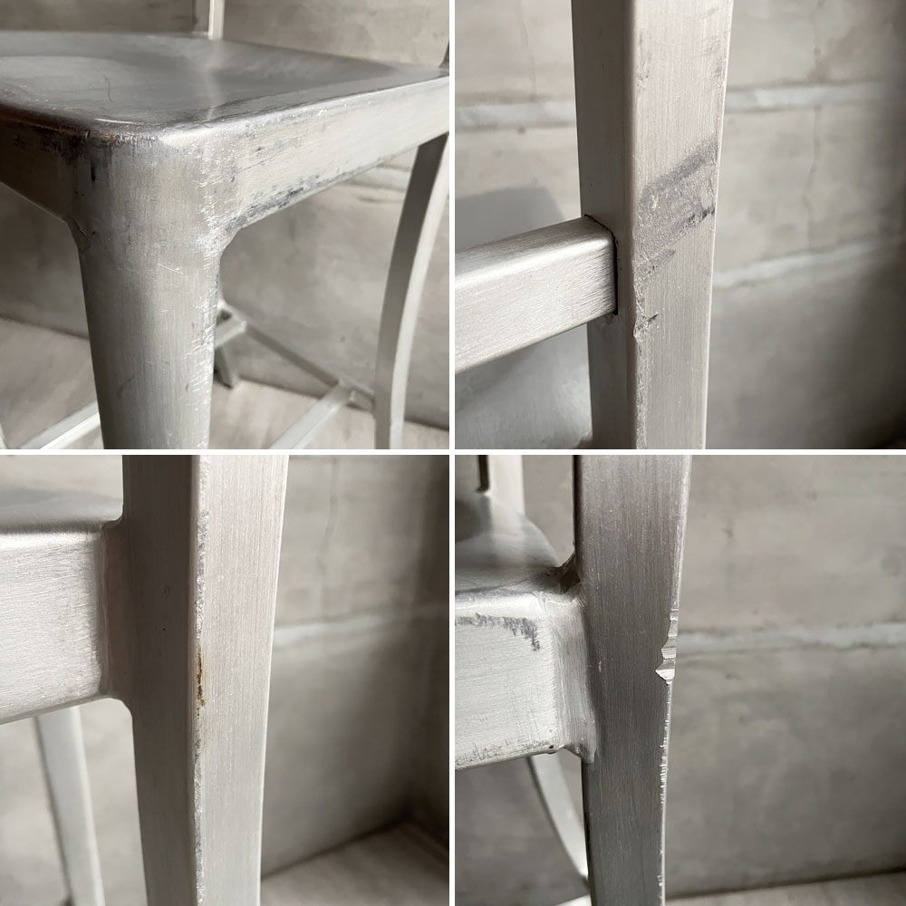 ネイビーバースツール Navy BarStool カウンターチェア ハイチェア アルミニウム インダストリアル リプロダクト品  A♪