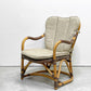 カザマ KAZAMA ルロット アームチェア Lurot Arm Chair ラタン 籐家具 ベージュ系 クッション付き インドネシア 定価￥48,800- A ●