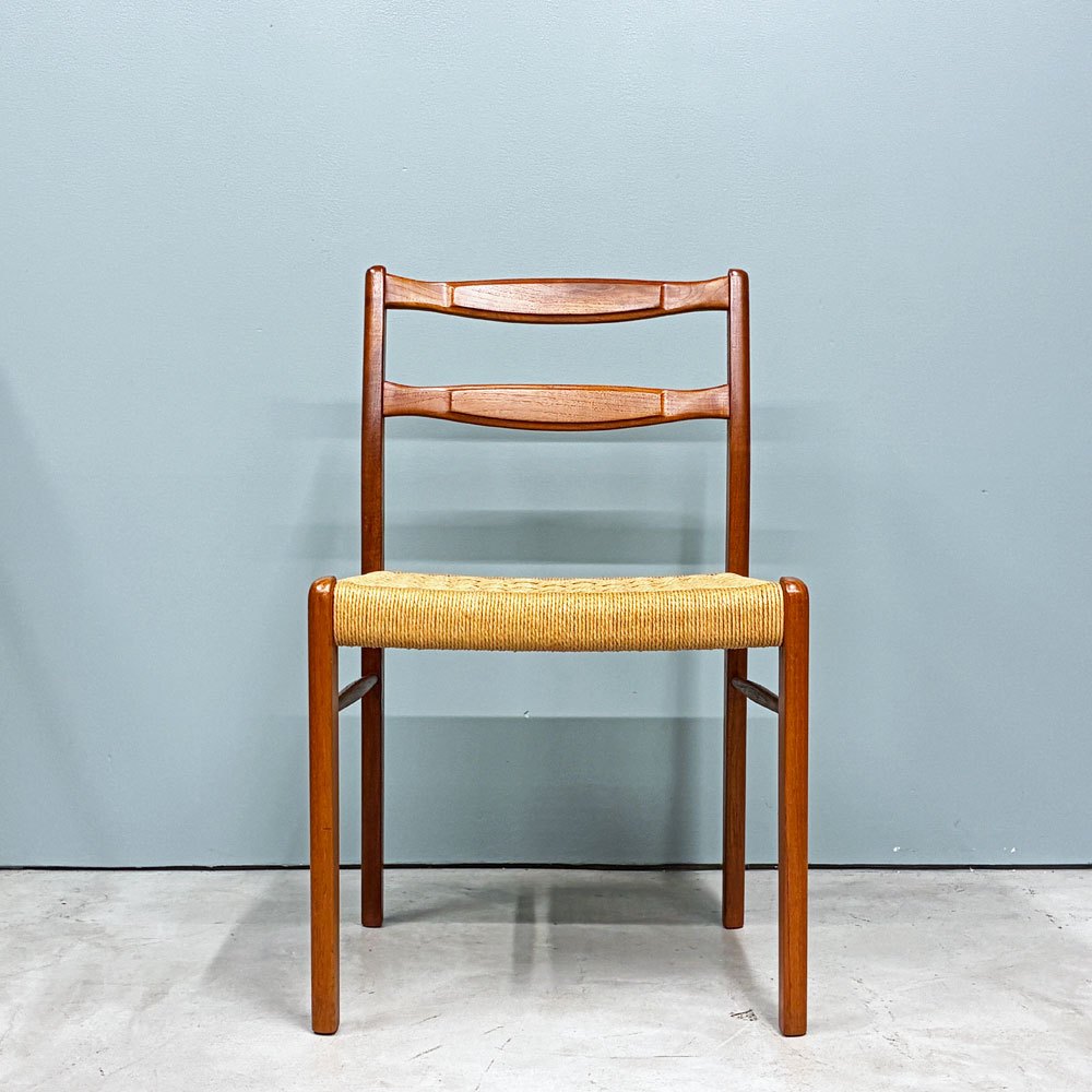 デンマークビンテージ Danish Vintage チーク材ｘペーパーコード ダイニングチェア 北欧家具 ◎