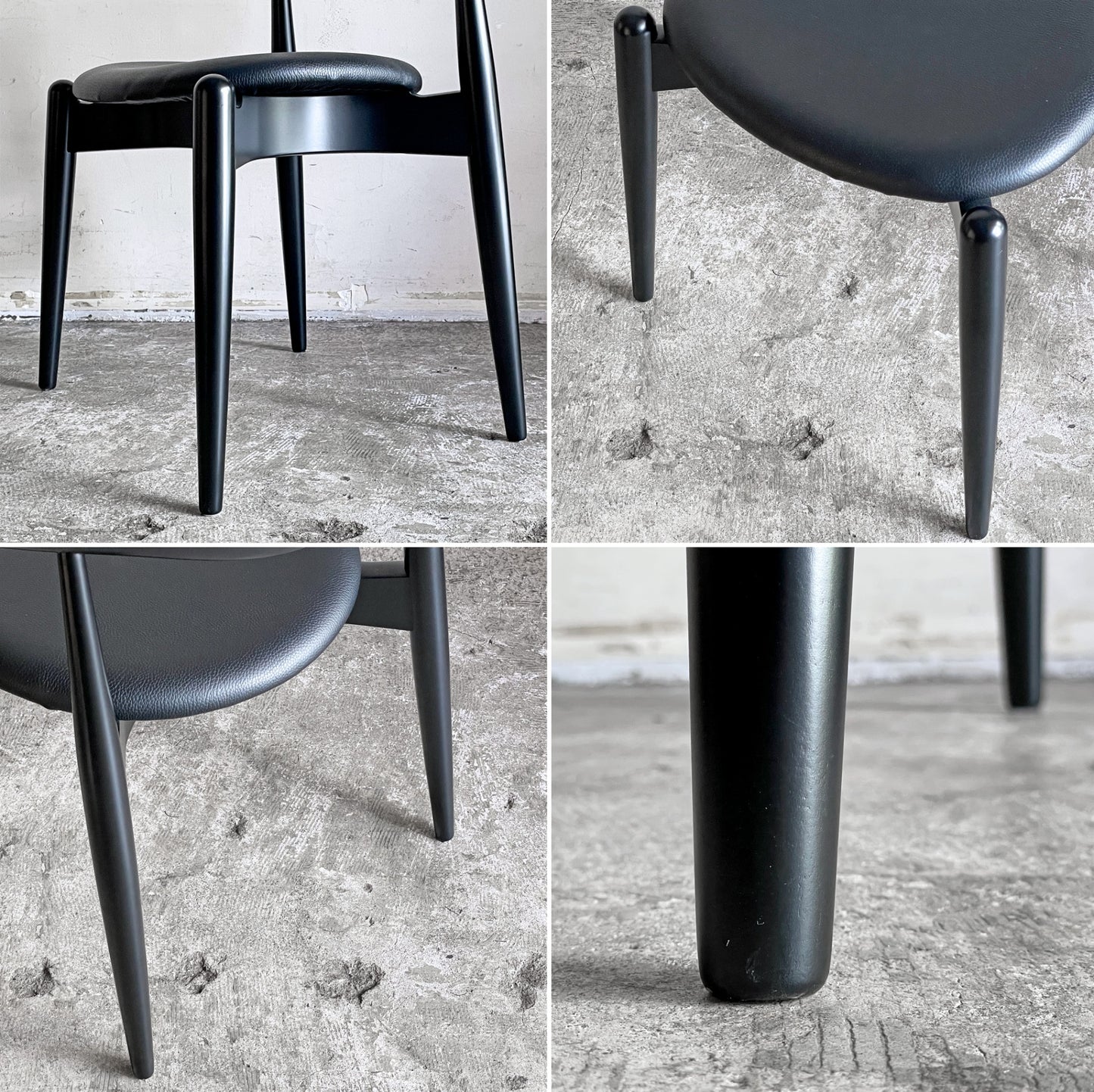 カールハンセン＆サン Carl Hansen & Son CH20 エルボーチェア オールブラック ハーフアーム ビーチ材 レザー ハンス・J・ウェグナー 北欧 ■