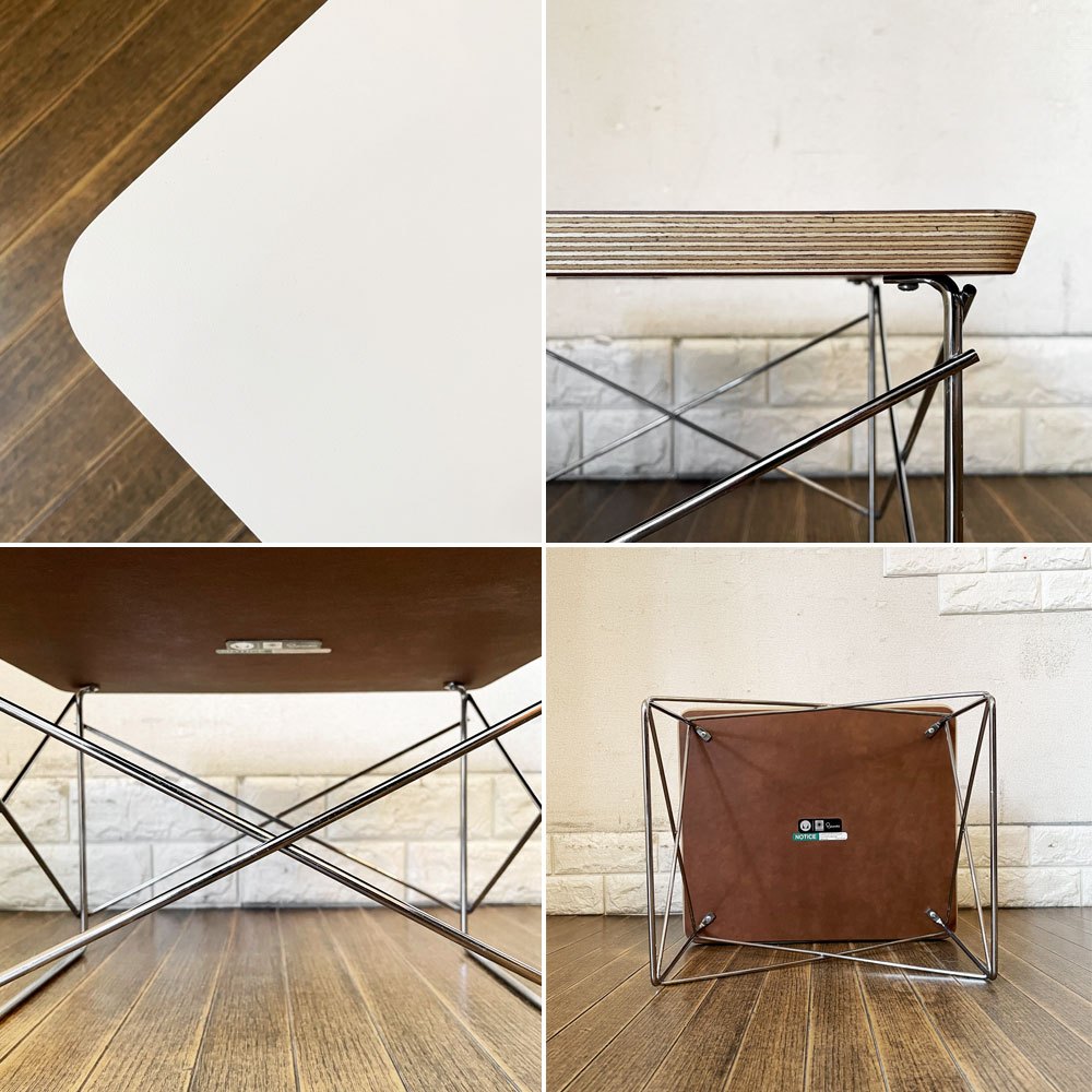 ハーマンミラー Herman Miller イームズワイヤーベースローテーブル Eames Wire Base Low Table LTRT ホワイト ミッドセンチュリー 定価￥48,400- ◎