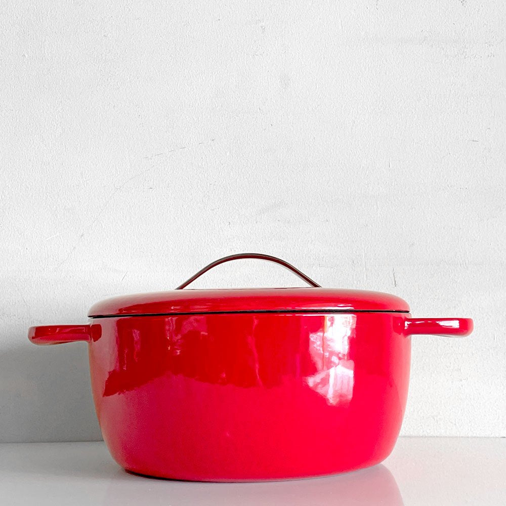 タッパーウェア Tupperware 両手鍋 26cm レッド 鋳物 ホーロー 鋳鉄 日本未発売 ステンレス アメリカ IH対応 ■