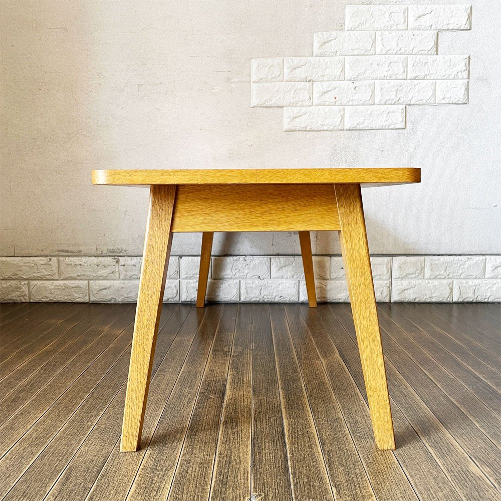 パシフィックファニチャーサービス P.F.S. デペンデントハウス ティーテーブル DH TEA TABLE ローテーブル Sサイズ W102cm ナラ材 ライトブラウン 定価￥52,800- ◎