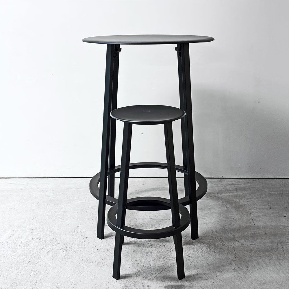 ヘイ HAY リボルバー バーテーブル REVOLVER BAR TABLE W75 × H105cm ブラック レオン・ランズメイヤー デンマーク 定価￥99,000 - ●