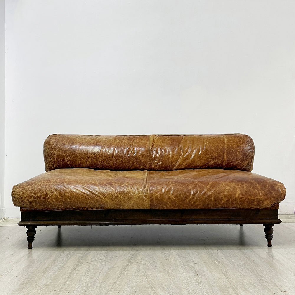 ジャーナルスタンダードファニチャー j.s.F ナンシー NANCY 2Pソファ 本革 フェザークッション W174cm 廃番 ●