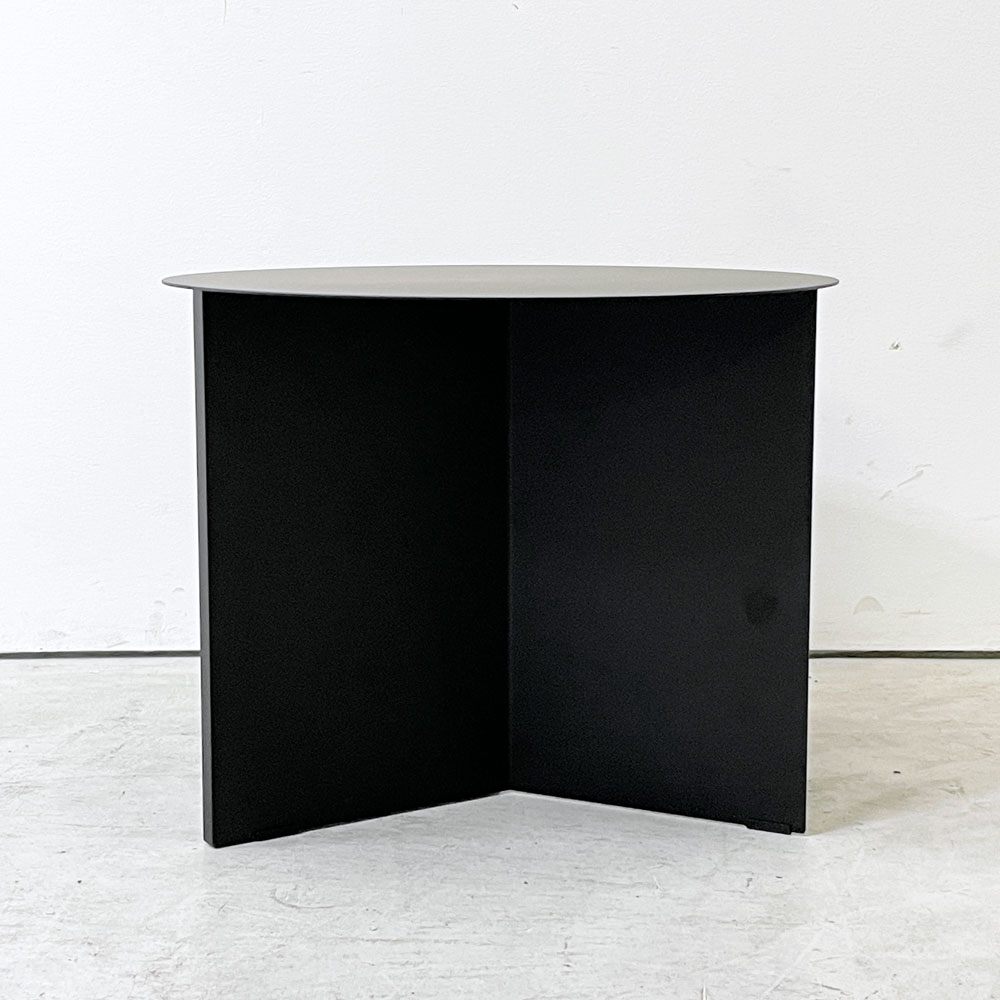 ヘイ HAY スリットテーブル ラウンド SLIT TABLE ROUND Φ45cm サイドテーブル スチール ブラック 北欧 デンマーク モダン ●