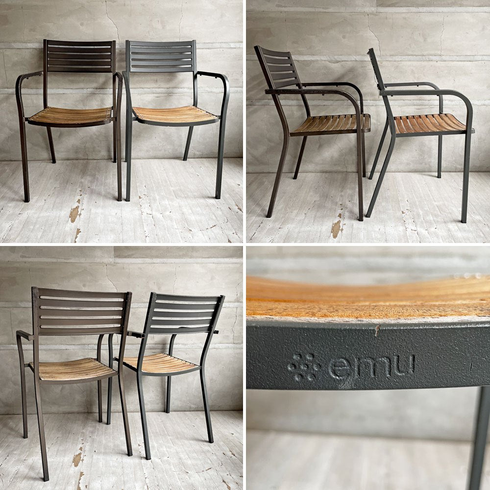 エミュー emu セーニョチェア SEGNOCHAIR ガーデンチェア アーム スタッキング イタリア 2脚セット ♪