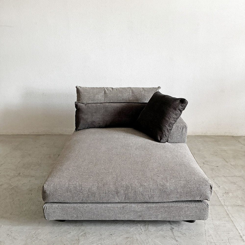 匠ソファ TAKUMI SOFA 利庵 RIAN LBソファ ワンアームカウチ シェーズロング W133cm ファブリック グレー系 岩倉榮利 〓