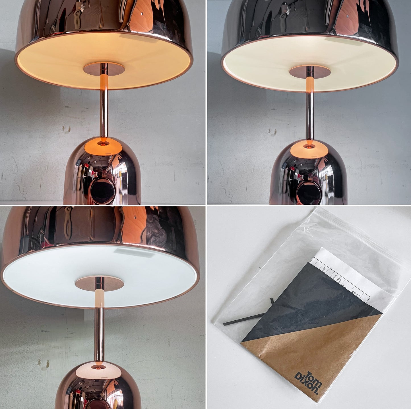 トムディクソン Tom Dixon ベル テーブルライト ラージ コッパー BELL TABLE LARGE COPPER LAMP 無段階調光式 展示品 ■