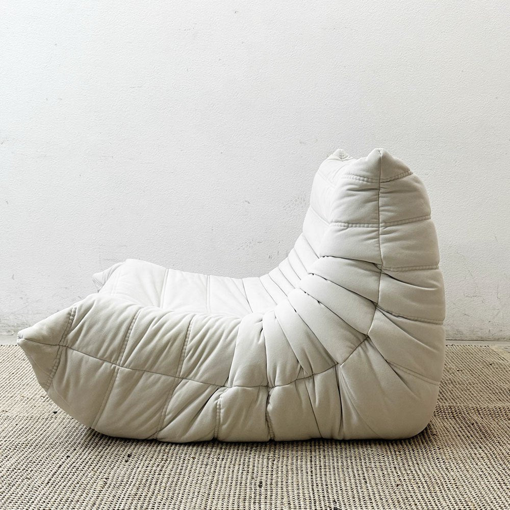 リーンロゼ ligne roset トーゴ TOGO 1P ソファ フランス家具 ウルトラスエード ホワイト ミッシェルデュカロワ Michel Ducaroy ●