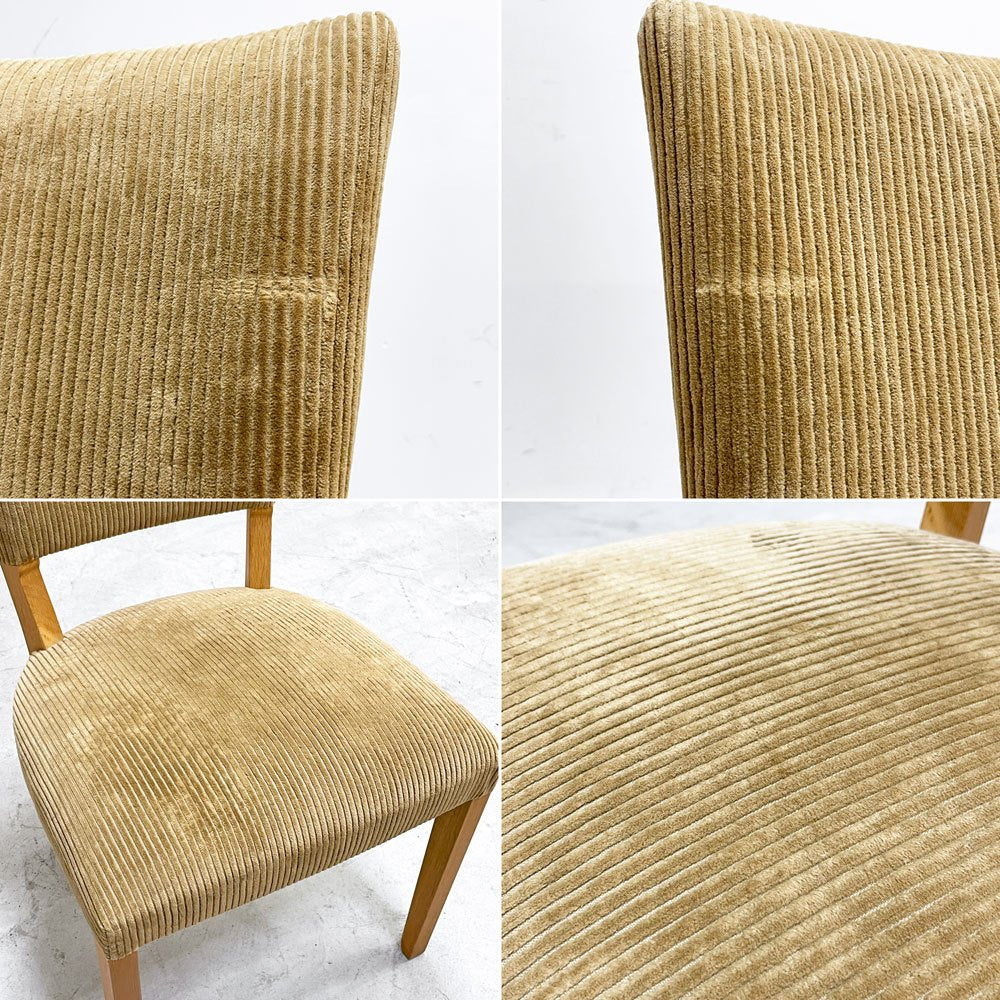 トラックファニチャー TRUCK FURNITURE エスアールチェア SR CHAIR ダイニングチェア ナラ無垢材 コーデュロイ 鋲打ち 定価 ￥90,310- A ●