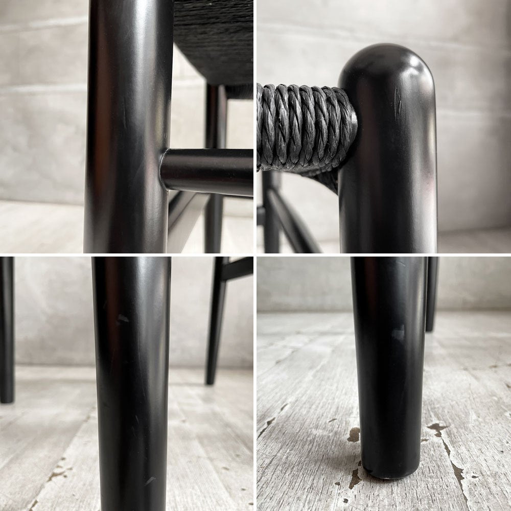 カールハンセン＆サン Carl Hansen & Son CH24 Yチェア ブラックラッカー×ブラックペーパーコード  ビーチ材 日本仕様サイズ ハンス・J・ウェグナー デンマーク 北欧家具 B ♪