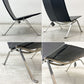 フリッツハンセン Fritz Hansen PK22 イージーチェア ラウンジチェア 本革張り オーラレザー ブラック ポール・ケアホルム 北欧家具 名作椅子 ●