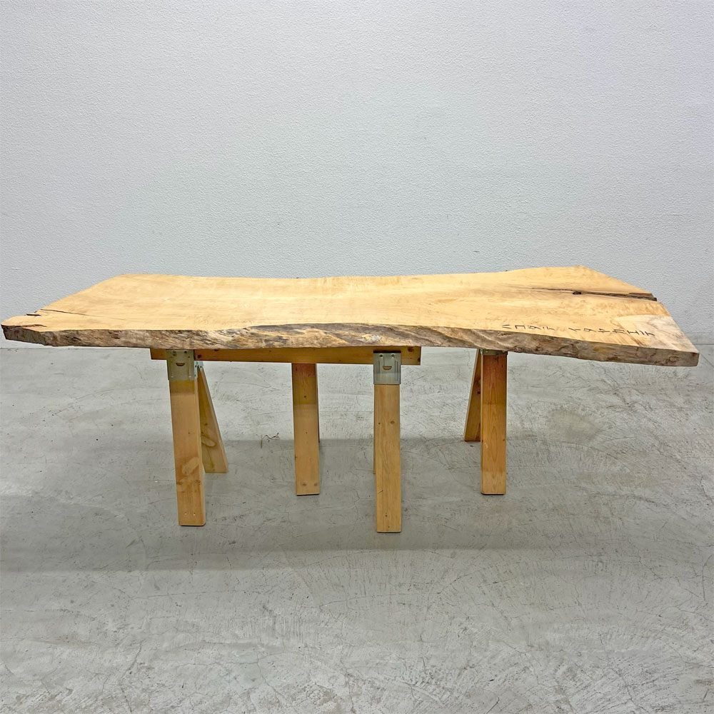 無垢 一枚板 天板 イタヤカエデ材 函館 ダイニング カウンター ワークテーブル DIY ナチュラル 北欧 ボタニカルテイスト 〓