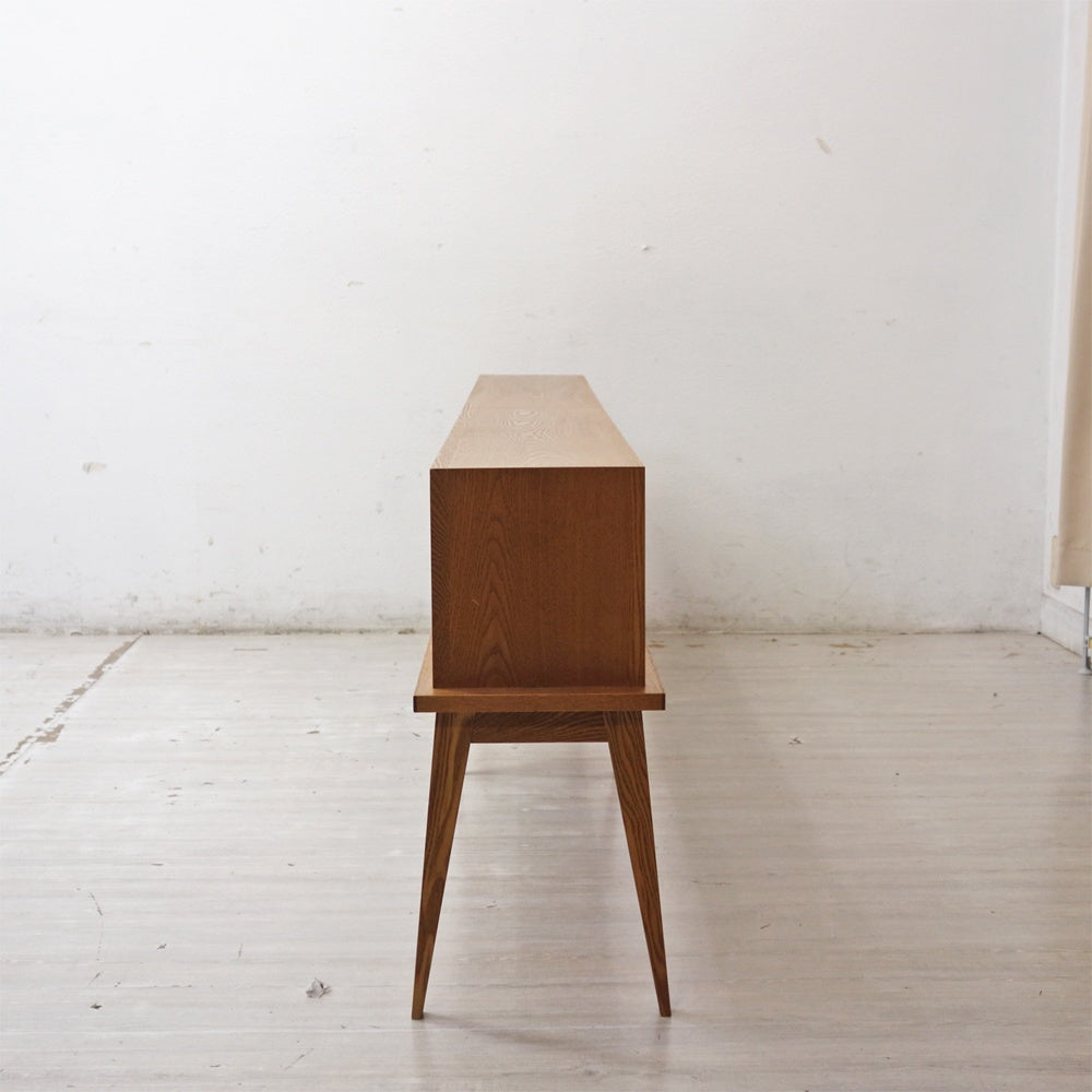 パシフィックファニチャーサービス PACIFIC FURNITURE SERVICE オーク材 ガラスキャビネット 両面 オーダーメイド ●