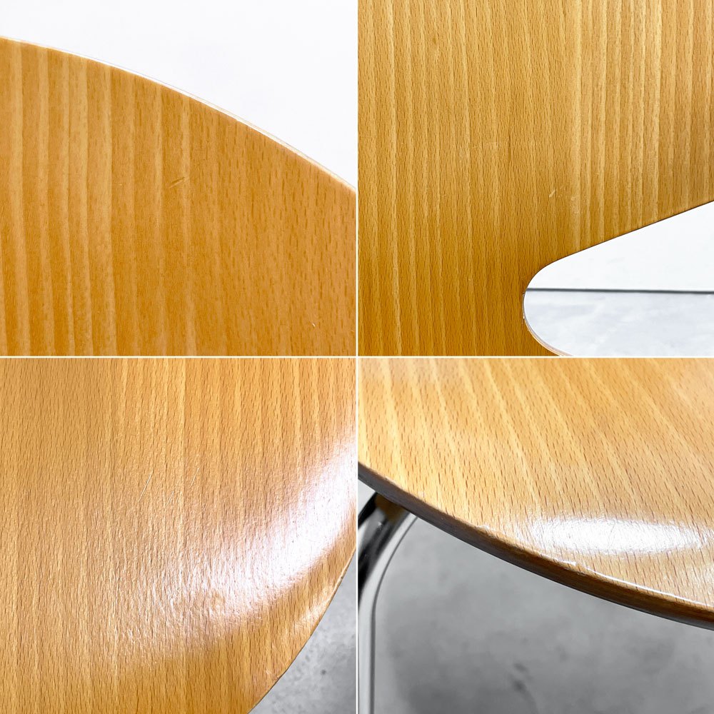 フリッツハンセン Fritz Hansen 3101 アリンコチェア アントチェア 4本脚 ナチュラルビーチ ラッカー仕上げ フェルトグライズ アルネ・ヤコブセン B ●