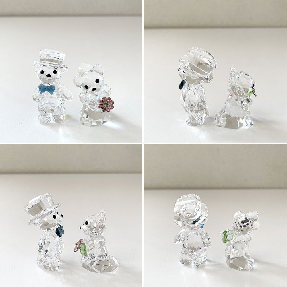 スワロフスキー SWAROVSKI クリスベア Kris Bear あなたとわたし you and I クリスタルオブジェ 2体セット 箱付 廃番 ◎
