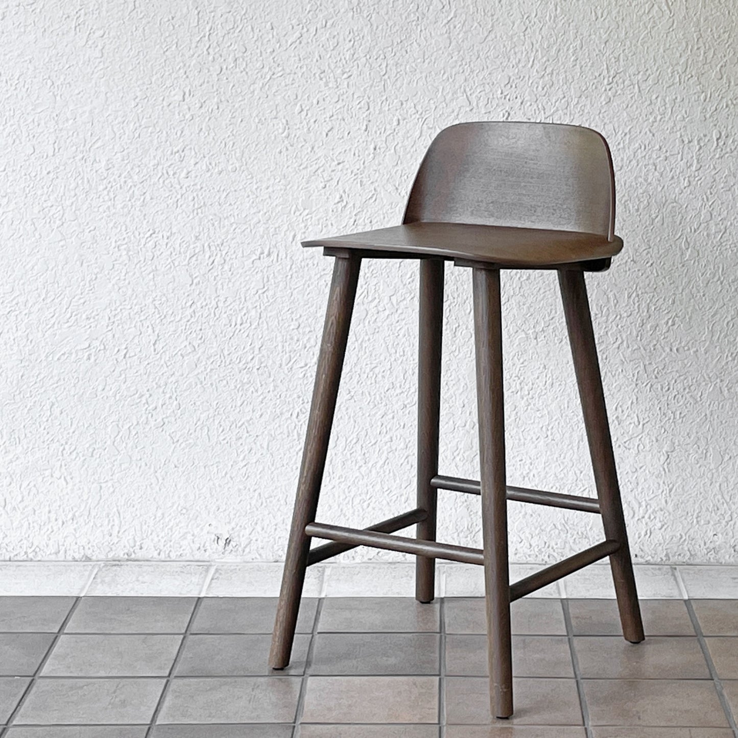 ムート Muuto ナード Nerd カウンターチェア ハイスツール David Geckeler デザイン オーク材 ステインドダークブラウン 北欧家具 ◇
