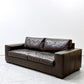 アクタス ACTUS 2人掛けソファ 2P SOFA 本革 ダークブラウン調カラー ワイドアーム シンプルモダン ●