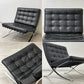 ミース・ファン・デル・ローエ バルセロナチェア Barcelona Chair リプロダクト品 本革 1シーターソファ モダンデザイン ●