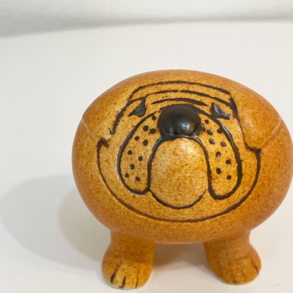 グスタフスベリ KERAMIK STUDION GUSTAVSBERG ケンネルシリーズ KENNEL ブルドッグ ミニ 復刻品 リサ・ラーソン Lisa Larson ◎