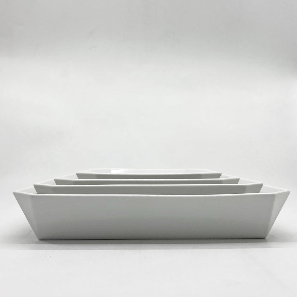 アリタジャパン 1616 / arita japan スタンダード TY スクエアボウル 4枚セット 柳原照弘 有田焼 陶器 ホワイト ●