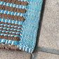 ヘイ HAY タピス TAPIS ラグ 80×200 コットン×ジュート ジュリ・リショズ ハンドメイド チェスナッツ＆ブルー 定価30,800円 良品 ◇