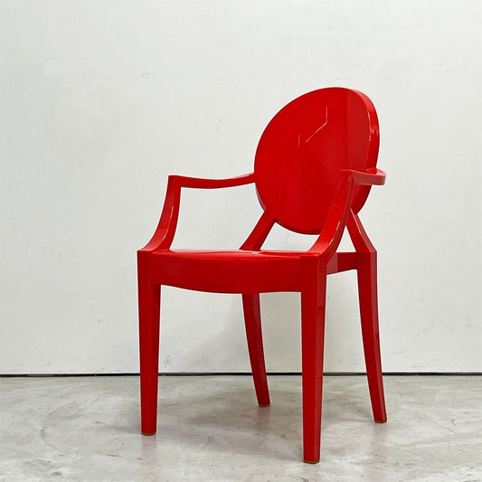 カルテル Kartell ルールーゴースト LouLou Ghost キッズチェア スタッキング アームチェア レッド フィリップ・スタルク 廃番 ●