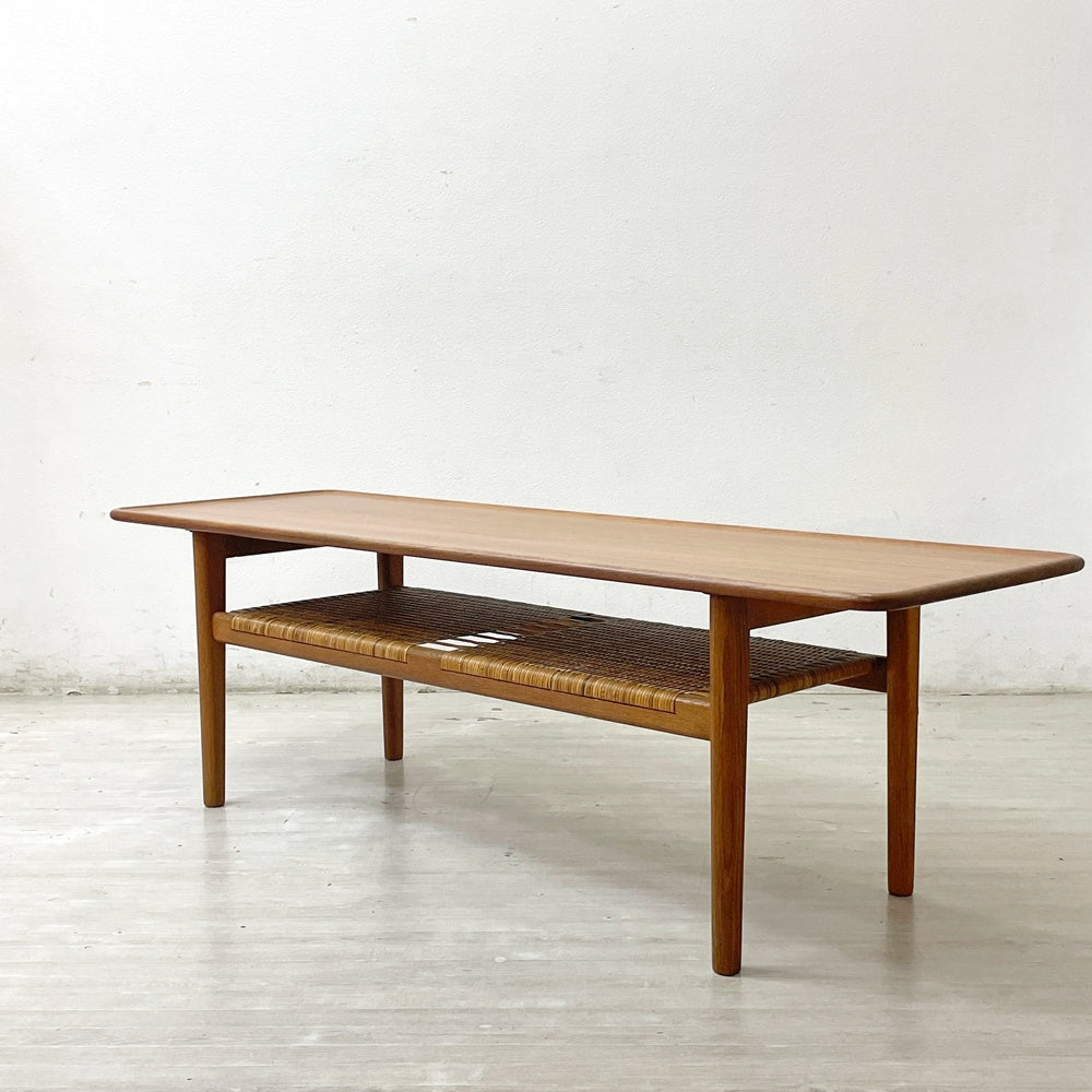 アンドレアスタック Andreas Tuck AT10 チーク材×オーク材 コーヒーテーブル ローテーブル ハンス J.ウェグナー Hans J. Wegner デンマークビンテージ 北欧 ●