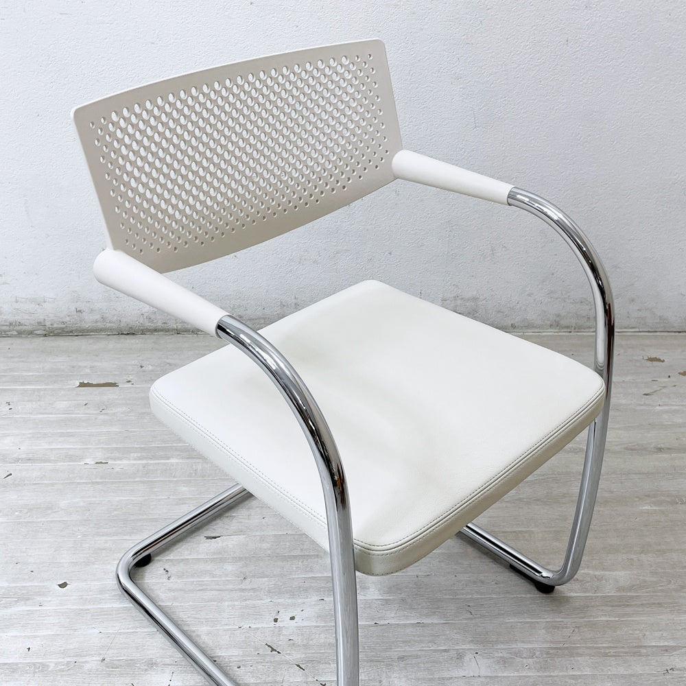 ヴィトラ vitra ビザビ2 Visavis2 アームチェア デスクチェア カンティレバー スタッキング不可仕様 アントニオ・チッテリオ B ●