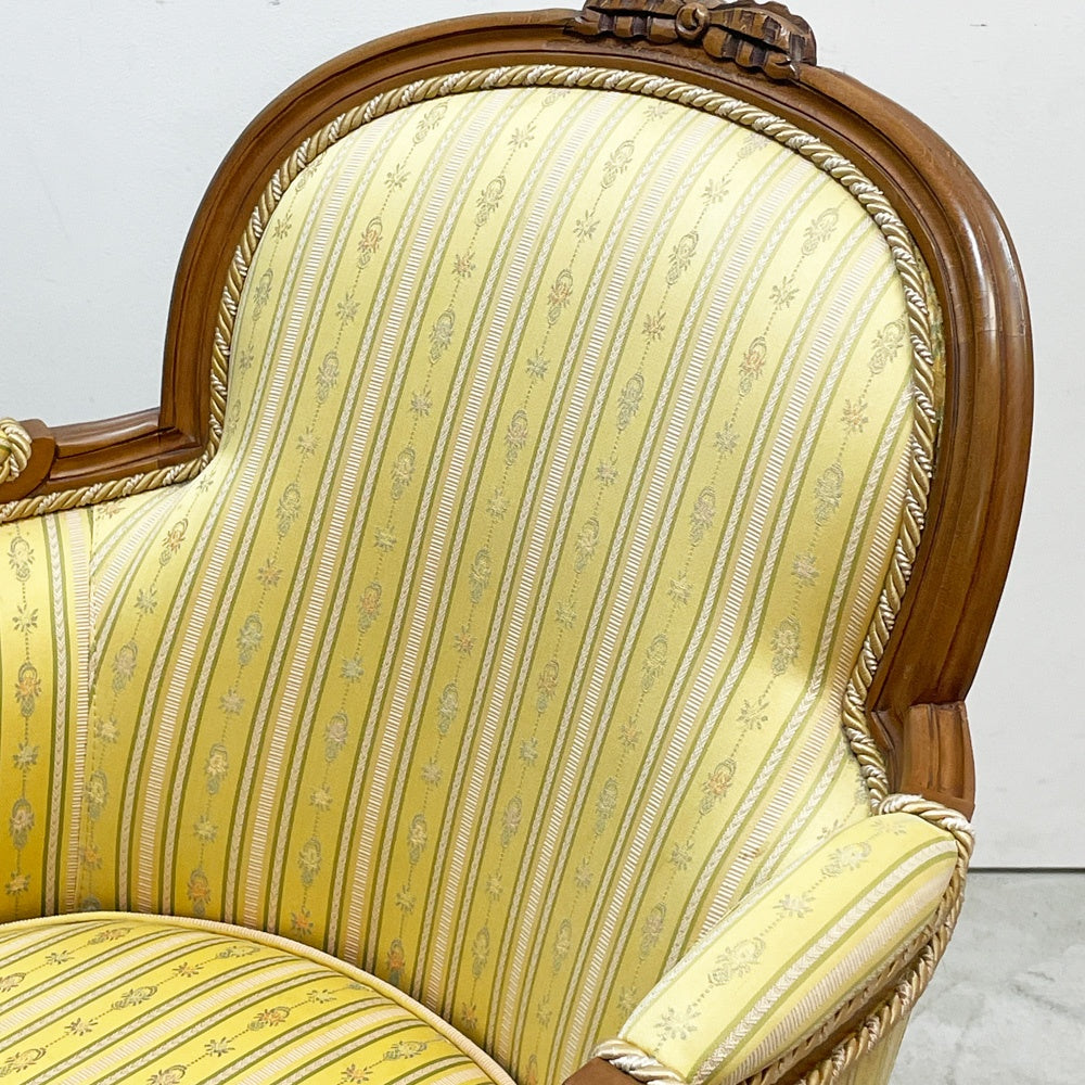 クラシカルデザイン Classical Design  1人掛けソファ ファブリック フルーディング彫り ヨーロピアンクラシカルデザイン A ●