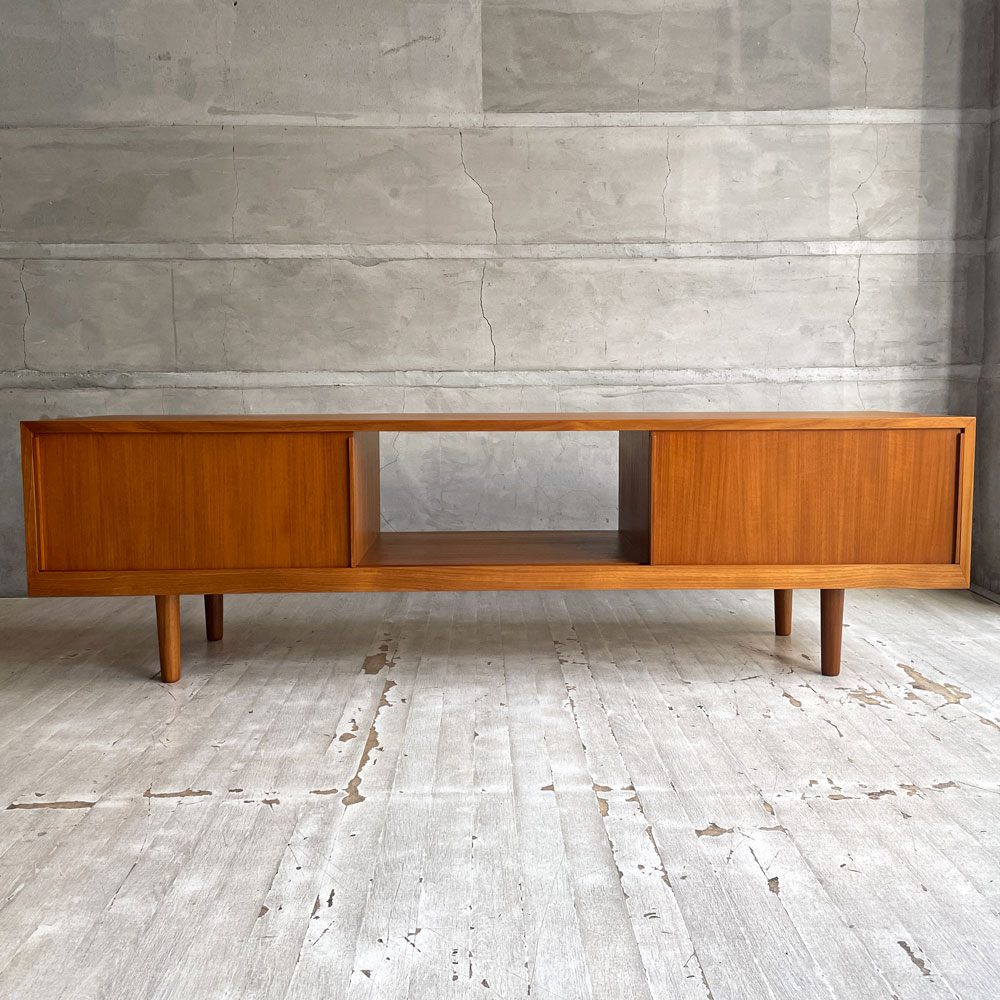 クロロス CHLOROS カットスルーワンステップ Cut Through 1step テレビボード AVボード チーク材 北欧スタイル W152cm 定価￥59,400- ♪