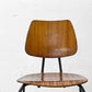 デンマークビンテージ Danish Vintage スクールチェア ダイニングチェア チーク材 プライウッド スチールレッグ 北欧家具 ●