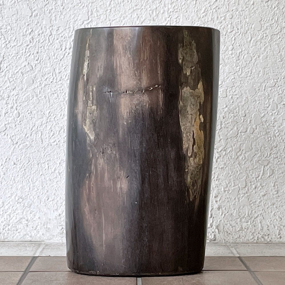 オーク ペトリファイド ウッド OAK Petrified Wood 珪化木 スツール H43cm サイドテーブル オブジェ ウッドストーン 鉱石 定価32万円 ◇