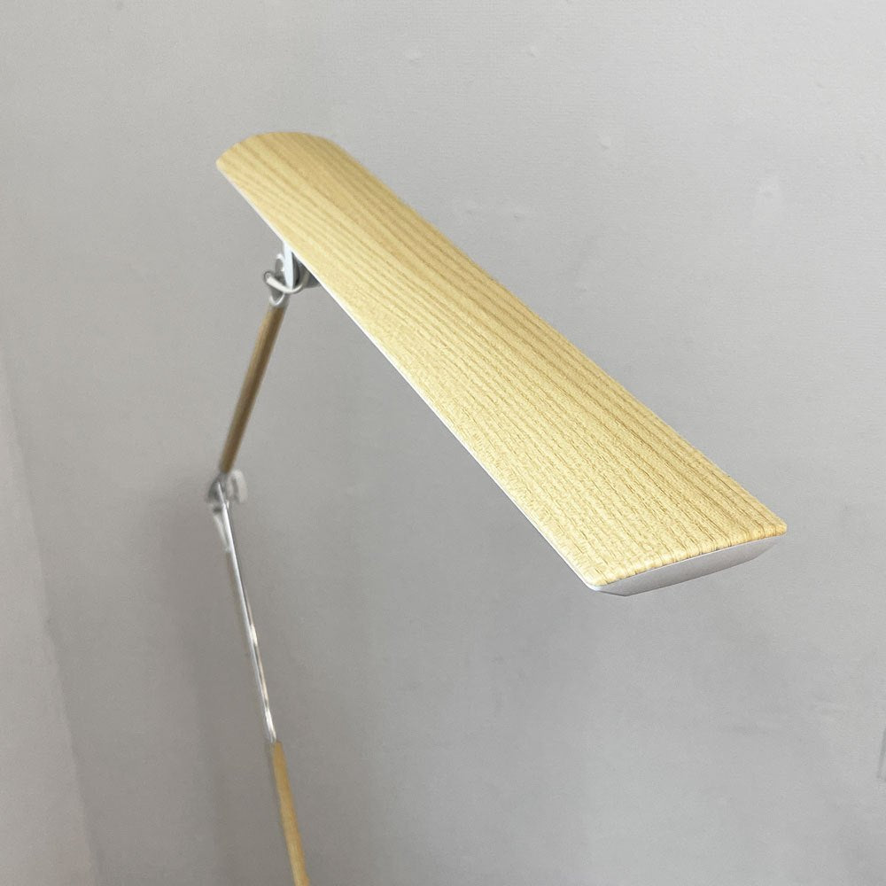 スワン電気 LED エグザーム フロアライト 木目調 ナチュラル LEX-958NA+FB-991 WH 未使用保管品 ◎
