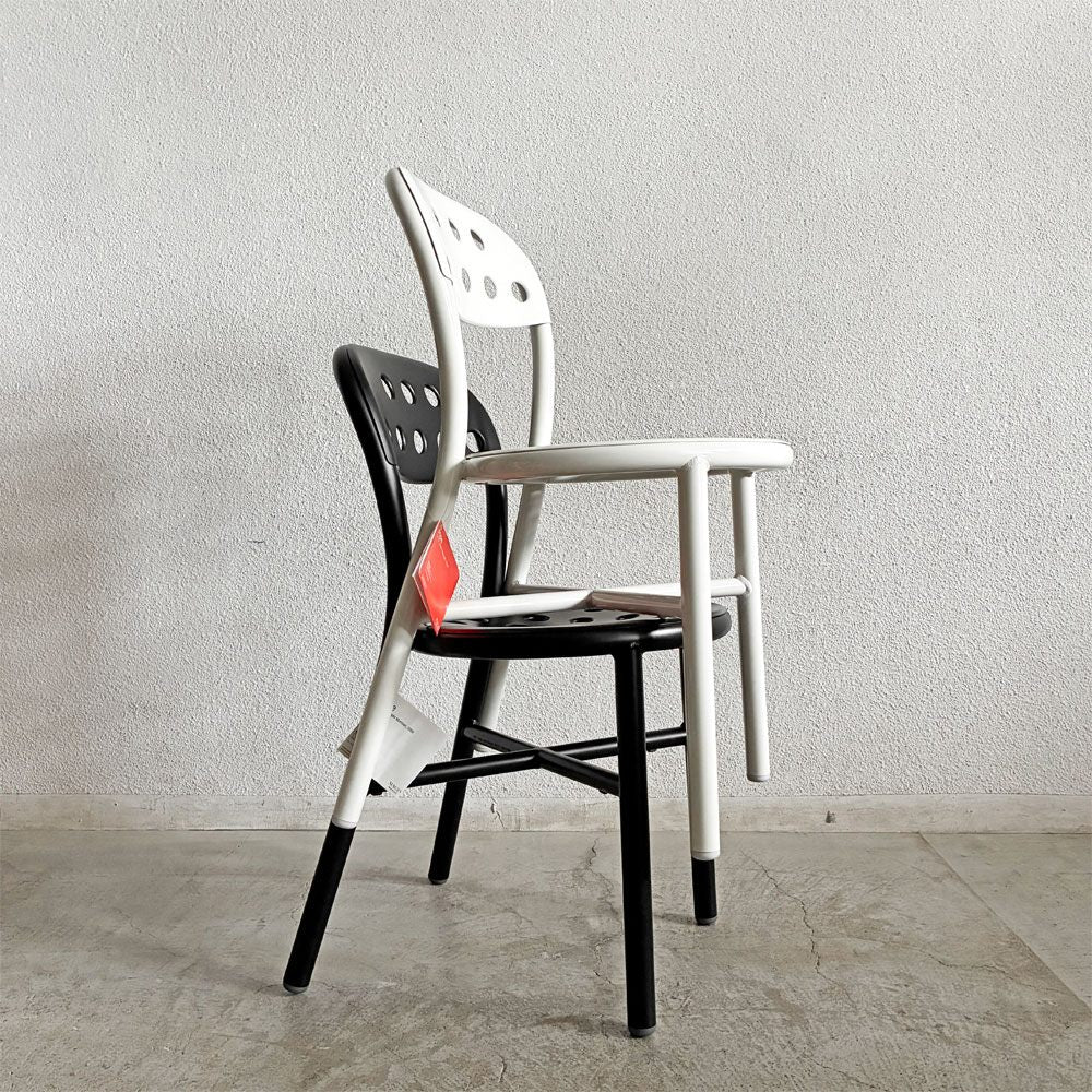 マジス MAGIS パイプチェア Pipe Chair ダイニングチェア パンチングシート アームなし ブラック 屋外使用可 ジャスパー・モリソン 未使用品 定価￥90,200- 〓