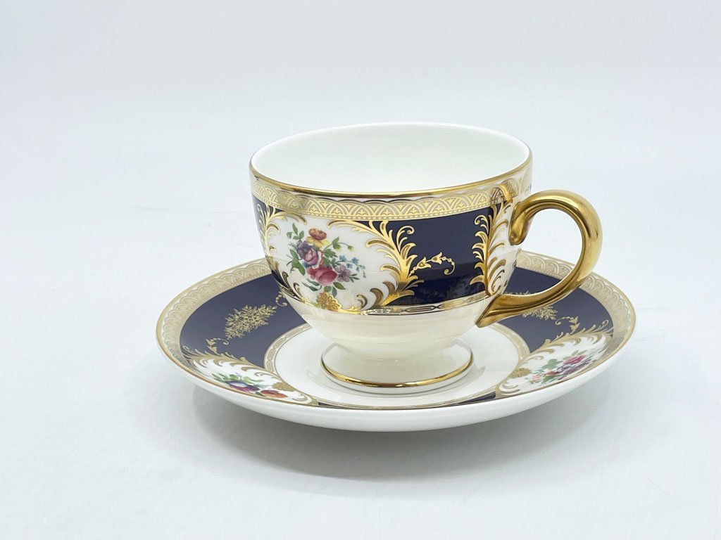 ウェッジウッド WEDGWOOD グロブナーガーデン GROSVENOR GARDEN コーヒー カップ＆ソーサー C&S 2客セット 箱付 イギリス ●