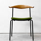 カールハンセン＆サン Carl Hansen & Son CH88P ダイニングチェア オーク材 グリーン ファブリック 座面張替済み ハンス J. ウェグナー デンマーク 北欧家具 ●
