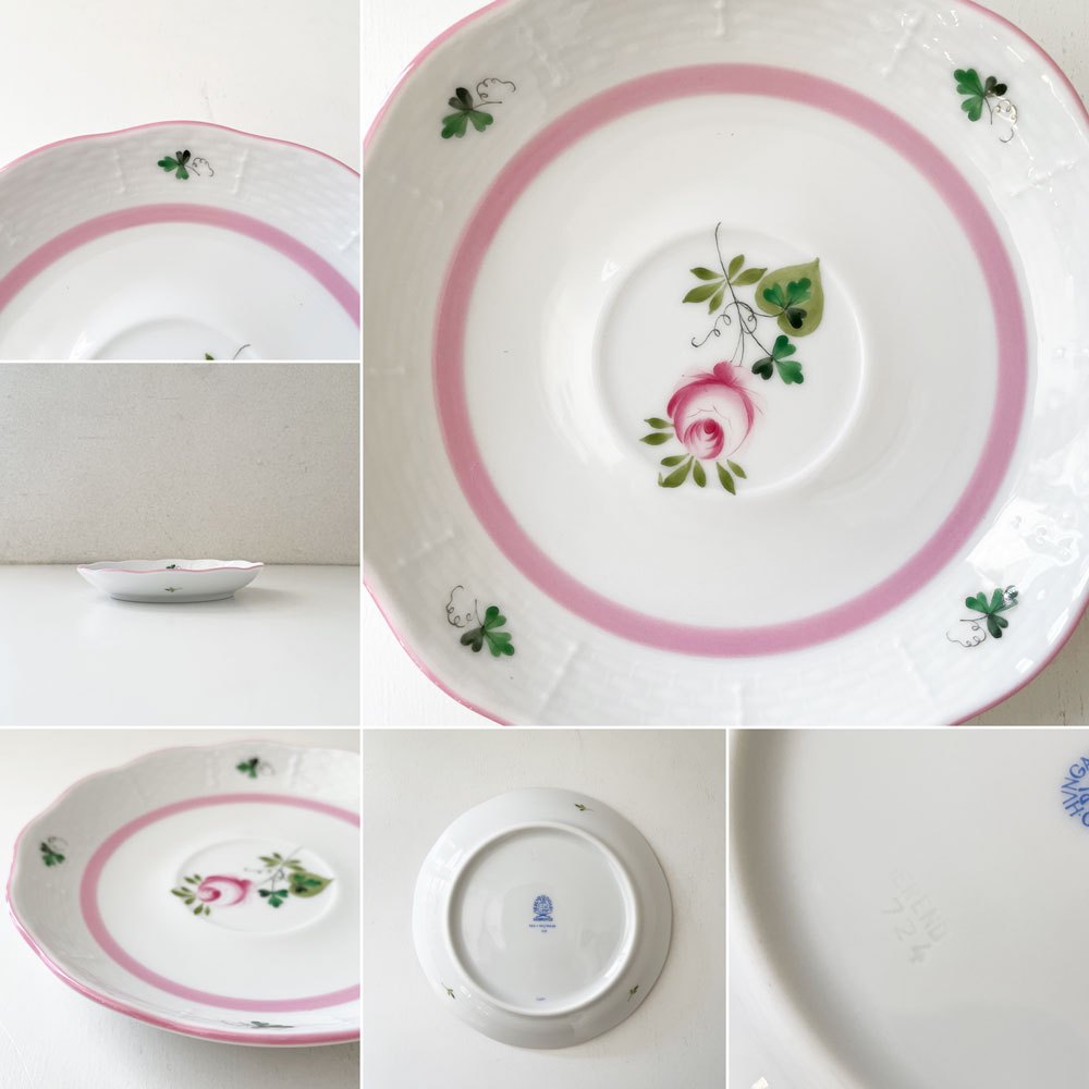 ヘレンド HEREND ウィーンの薔薇 ティーカップ＆ソーサー C/S ピンク 陶器 ハンガリー 定価￥38,500- B ◎