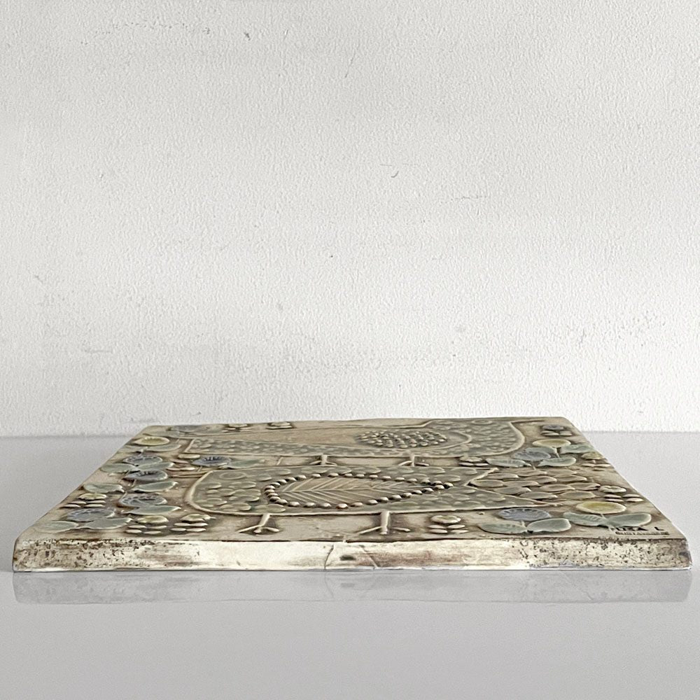 グスタフスベリ GUSTAVSBERG ユニック UNIK 鳥 FAGLAR 陶板 ウォールプレート W22㎝ リサラーソン Lisa Larson ビンテージ スウェーデン 北欧雑貨 ■