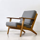 ゲタマ GETAMA GE290 ハンス・J・ウェグナー Hans J. Wegner オーク材 イージーチェア 一人掛け ソファ 北欧 ヴィンテージ  ●