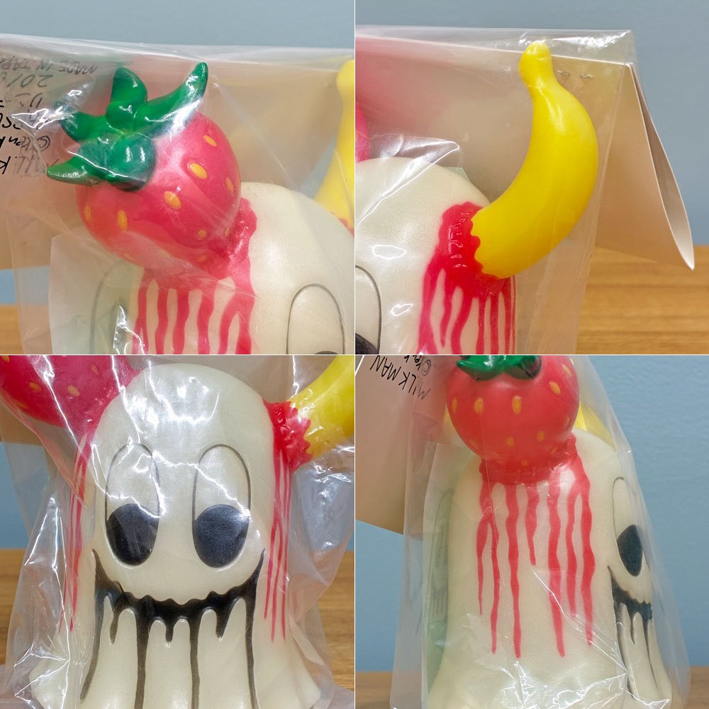 加賀美健 MILK MAN ソフビ コインバング 2016年 リミテッドエディション 10/50 蓄光 glow in the dark 直筆サイン入り ◎