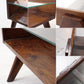 ピエールジャンヌレ Pierre Jeanneret コーヒーテーブル Coffee Table チーク無垢材 ガラス チャンディーガル レター有り 1960‘s ビンテージ PU/CH/-12 ●