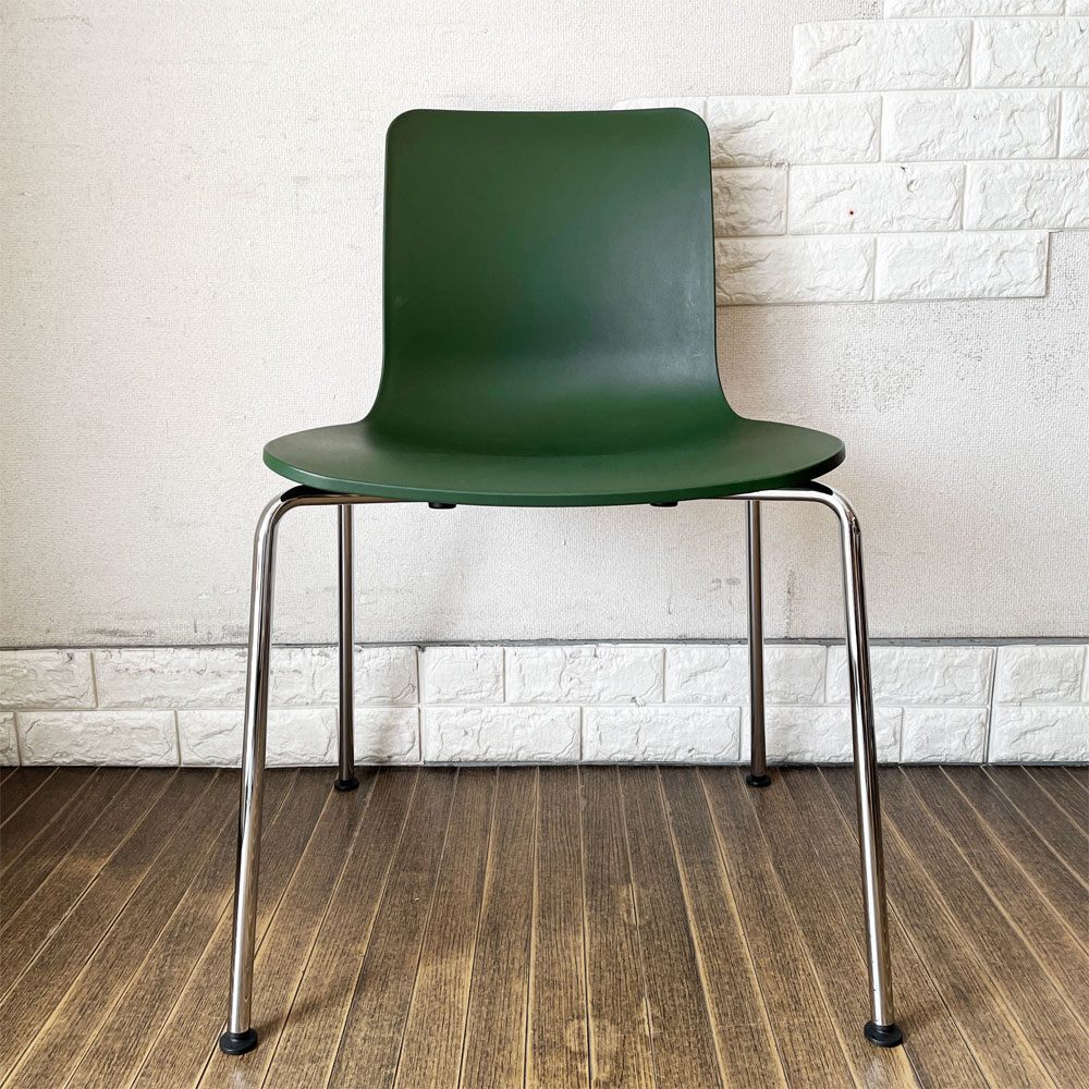 ヴィトラ vitra ハルチューブ HAL Tube サイドチェア ダイニングチェア グリーン スタッキング ジャスパー・モリソン 定価￥39,600- B ◎