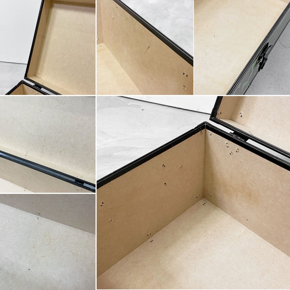 ミリタリースタイル Military Style 迷彩柄 トランク グリーン MDF 金属フレーム 収納ケース ローテーブル 鍵付き ●