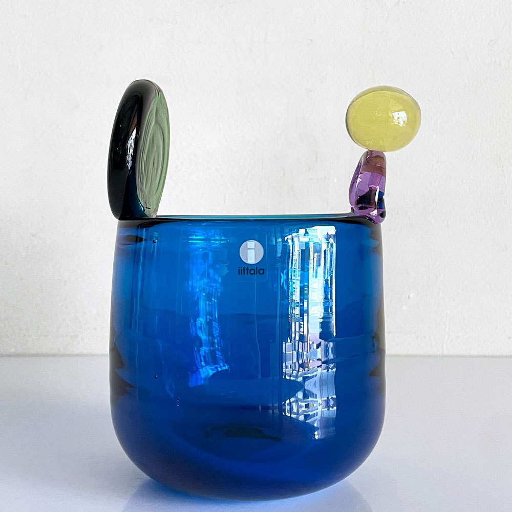 イッタラ iittala ポムポムベース Pampula Vase 90mm F型 ターコイズ scope別注 50/240 2018年限定 オイバ・トイッカ Oiva Toikka 箱付 北欧雑貨 希少 ■