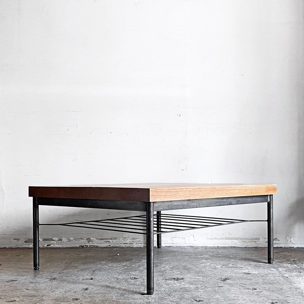 トラックファニチャー TRUCK FURNITURE オークアイアンレッグ ローテーブル OAK IRON-LEG LOW TABLE センターテーブル オーク無垢材 インダストリアル ■