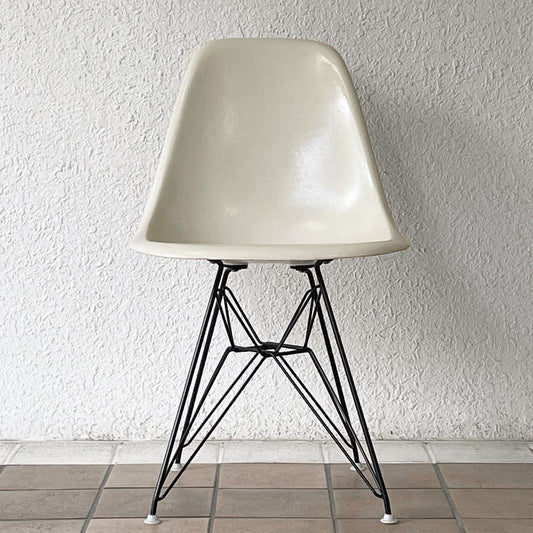 ハーマンミラー Herman Miller サイドシェルチェア セカンド 2nd ビンテージ FRP製 パーチメント エッフェルベース C&R イームズ ミッドセンチュリー ◇
