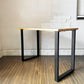 かなでもの KANADEMONO ザ・テーブル THE TABLE Black Steel Rectangle コンパクトデスク W100cm ラバーウッド ナチュラル 配線スリット付 定価￥42,000- ◎