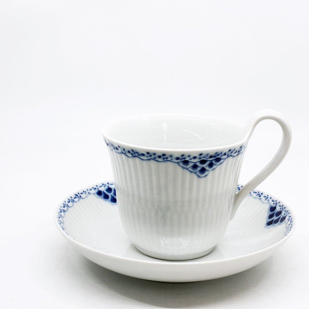 ロイヤルコペンハーゲン ROYAL COPENHAGEN プリンセス ハイハンドルカップ&ソーサー 240ml C&S デンマーク 北欧食器 ●